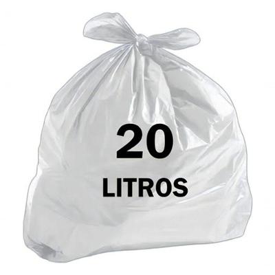 Saco para Lixo 20 Litros Resistente Plástico com EVA Preto 0,025MM 100 Unidades Higipack