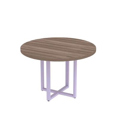 Mesa Reunião Redonda 1100pe40tub Walnut-lilas