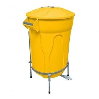 Cesto Lixeira Plástico Pedal com Armação 20L Polipropileno para Descarte de Resíduos Higipack