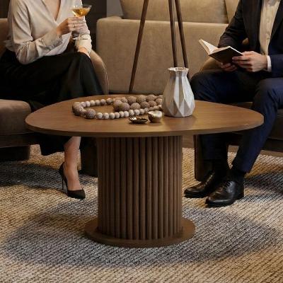 Mesa de Centro Orgânica Prime MDF 75,5cm Amadeirado Cinamomo Artely