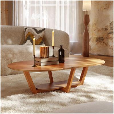 Mesa de Centro Charm Redonda MDF Madeira 68CM Amadeirado
