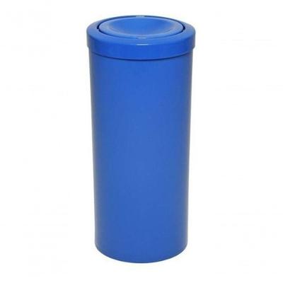 Cesto Lixeira Plástico 22L com Tampa Meia Esfera Azul, Vermelho, Verde, Amarelo, Marrom, Cinza