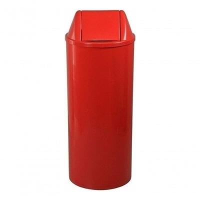 Cesto Lixeira 22 Litros com Tampa Vai e Vem 22L Polipropileno Preto Branco Higipack