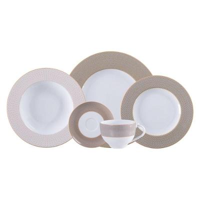 Aparelho de Jantar Aurum 30 Peças em Porcelana Decorada Tramontina