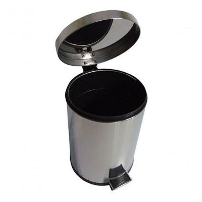 Lixeira com Pedal 30 Litros Aço Inox Cesto Interno Removível 30L Prata