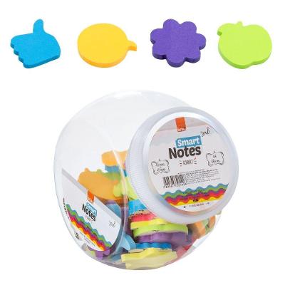 Bloco de Recado Autoadesivo BRW Smart Notes Sundry Formas 50 Folhas Pote com 48 Unidades Colorido