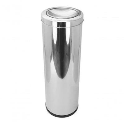 Lixeira Aço Inox Meia Esfera 30 Litros com Balde Interno Inox Higipack
