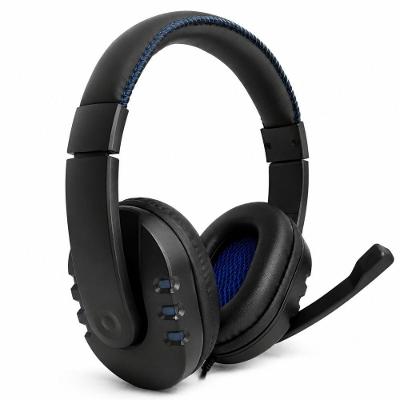 Headset Over Ear MDM Live Som Surround P2 com Microfone Articulado com Led para Pc Ps4 Ps3 Preto