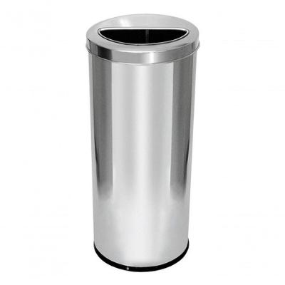 Lixeira Aro Meia Lua 50L Aço Inox para Ambientes Internos Higipack