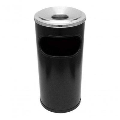 Cinzeiro Lixeira em Pintura Epóxi Plástico 22L Branco Cinza Preto Manual Higipack
