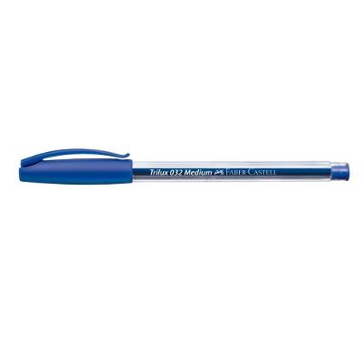 Caneta Esferográfica Faber-Castell Trilux Ponta Fina 1.0 mm com 3 Cores em 1 Escrita Suave Azul