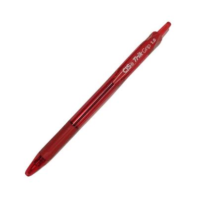 Caneta Esferográfica Cis Trik Grip Retrátil Ponta 1.0MM com Corpo Triangular Ergonômico Vermelho
