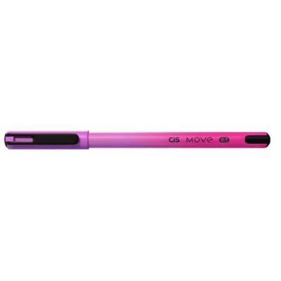 Caneta Esferográfica Cis Move 0.7mm Ponta Tipo Agulha com Escrita Suave 1 Unidade Rosa