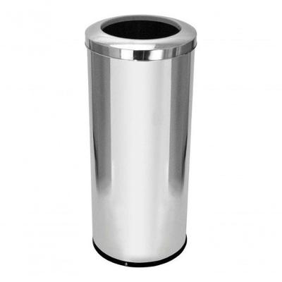 Lixeira Inox com Aro 50 Litros Aço Inox para Cozinha e Área de Serviço Inox Higipack
