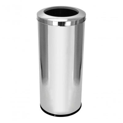 Lixeira Inox com Aro 50 Litros 50L Aço Inox para Cozinha Banheiro Escritório Inox