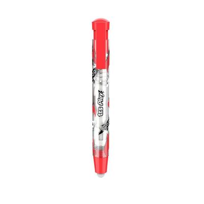 Caneta Borracha Tris Play Multifuncional com Mecanismo Retrátil e Textura Macia 1 Unidade Vermelho