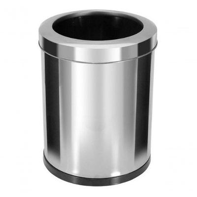 Lixeira Higipack 30L Aço Inox com Aro Inox e Bandeja Interna Antivazamento Inox