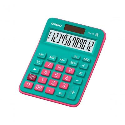 Calculadora de Mesa Casio MX-12B com 12 Dígitos e Cálculo de Percentual Regular Verde