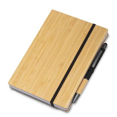 Caderno de Anotações Simas Presentes Bamboo Times com Elástico 80 Folhas Capa Dura Bege