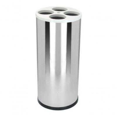 Lixeira de Copo Plástico em Aço Inox com Tampa Plástica Dispensadora Inox