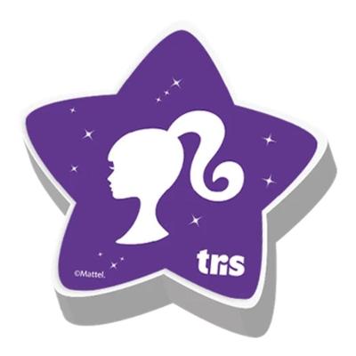 Borracha Tris Branca Top Barbie Ideal para Apagar Grafite com Textura Macia 1 Unidade Roxo