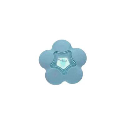Borracha Molin do Brasil Love Flowers com Formato de Flor e Apoio Plástico Central 1 Unidade Azul
