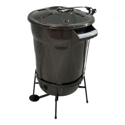 Lixeira com Pedal Lixeira Pedal de 40 Litros Preta 40 l em Polipropileno Preto Higipack