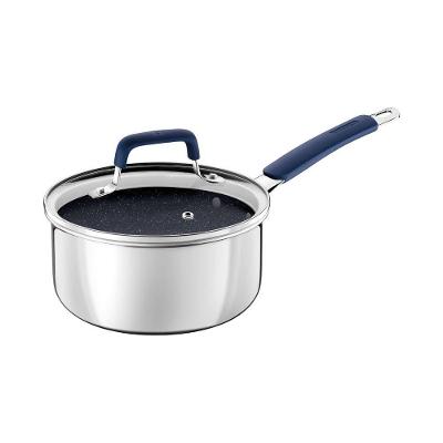 Panela Romagna 28743018 Aço Inox e Alumínio Revestimento Cerâmico Black Stone Azul Tramontina