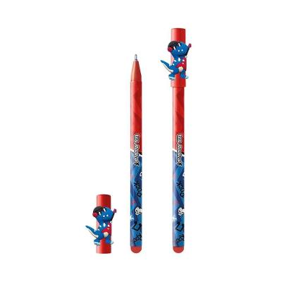 Caneta Esferográfica Tris Radical 1.0mm com Escrita Macia e Toppers Divertidos Vermelho