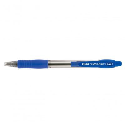 Caneta Esferográfica Pilot Super Grip Retrátil Ponta Média 1.0MM Recarregável Azul
