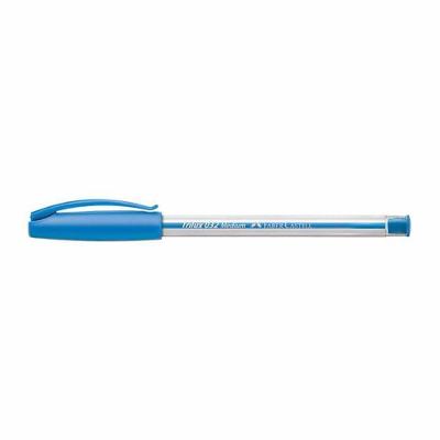 Caneta Esferográfica Faber-Castell Trilux Ponta Fina 1.0 mm Escrita Suave 1 Unidade Azul Pastel