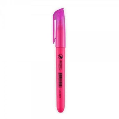 Marca Texto Escolar Fluorescente BRW com Ponta Chanfrada 4,0MM Tinta Durável Rosa
