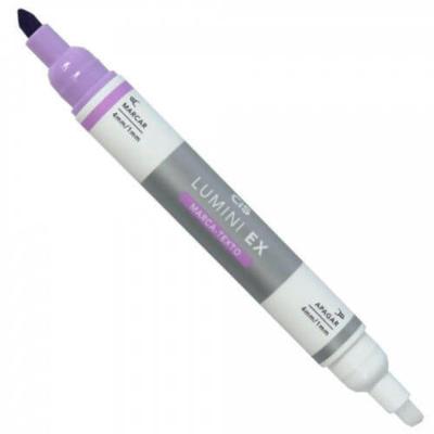 Marca Texto Apagável Cis Lumini Ex Roxo com Ponta Branca para Apagar 1 Unidade Roxo