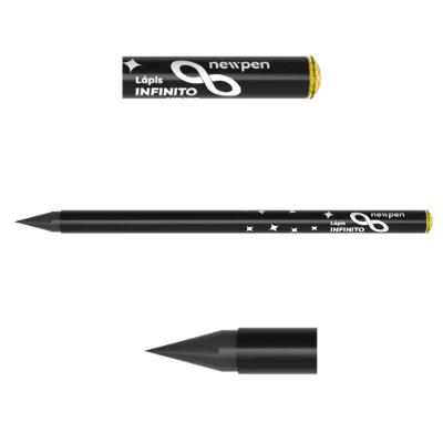 Lápis Preto Newpen Infinito HB#2 com Diamante na Ponta 1 Unidade Amarelo