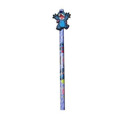 Lápis Preto Molin do Brasil Top Decorado Disney Stitch Molin Stitch 5 Grafite Suave Preto