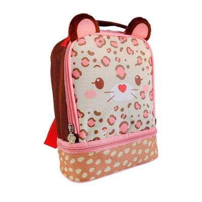 Lancheira Infantil Térmica Clio Oncinha 02 Alças com Bolso em Poliéster 19CM X 11CM X 23CM