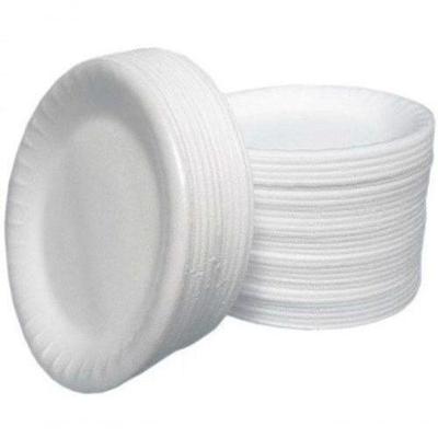 Prato Térmico C-400 com 400 Unidades Isopor Liso Branco para Festas e Eventos