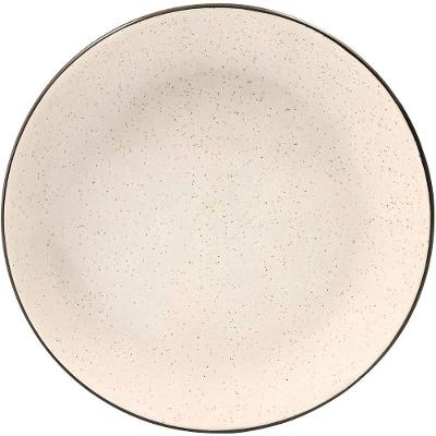 Prato Raso Duna 26CM Unidade em Cerâmica Acabamento Liso Branco