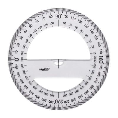Transferidor 360° Maxcril Premium Cristal com Escala de 360 Graus para Medições Precisas 15CM 1