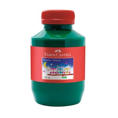 Tinta Guache Escolar Faber-Castell Verde Escuro com Cores Vivas Pote 250ML 1 Unidade