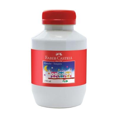 Tinta Guache Escolar Faber-Castell 250ML com Cores Vivas e Miscíveis para Estimular a Criatividade