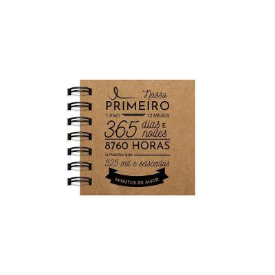 Scrapbook OEM 365 Dias com Capa Flexível Kraft 240g 20 Folhas Pretas Tamanho A6 Preto