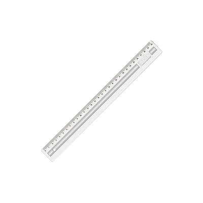 Régua Dello Transparente 30cm para Uso Escolar e Profissional 1 Unidade Transparente
