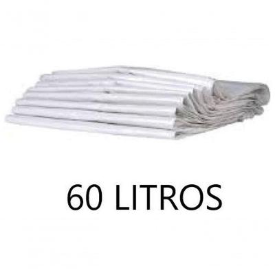 Saco para Lixo Saco de Lixo Branco 60 Litros Pacote com 100 Unidades Higipack