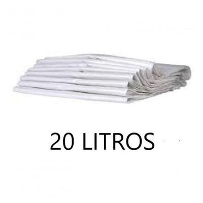 Saco para Lixo Saco de Lixo Branco 20 Litros Reforçado Pacote com 100 Unidades Higipack