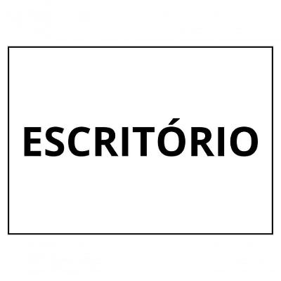Placa de Sinalização Trovarelli Móveis 1-2 Oficio Escritorio Mdf Branco [F031] em MDF Gravado