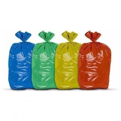 Saco para Lixo Saco de Lixo 20 Litros Coloridos 400 Unidades Uso Doméstico e Comercial Amarelo Azul