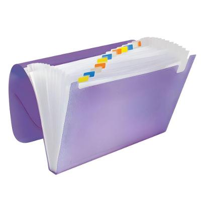 Pasta Sanfonada Oem 12 Divisórias Tamanho A4 Ofício 330x235mm 1 Unidade Lilás