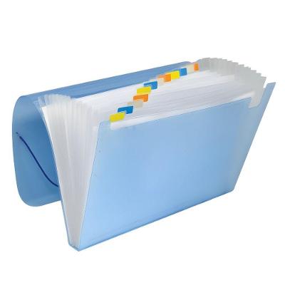 Pasta Sanfonada OEM 12 Divisórias Tamanho A4 Ofício 330x235mm 1 Unidade Azul