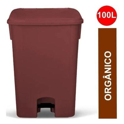 Saco para Lixo Saco de Lixo 100 l Resistente 80x1 e 10 para Descarte Orgânico Marrom Higipack